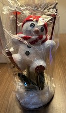 Dept 56 Billy Buttons Snowman   Skiing Over Trees Wiggler picture