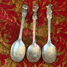 3 vintage silver spoons Yogi bear Dennis the menace huckleberry hound  picture