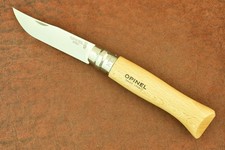 VINTAGE OPINEL INOX SAVOIE FRANCE NO 9 WOOD FOLDING KNIFE (33635) picture