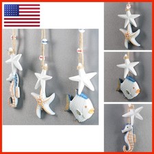 OECECR 3Pcs Wooden Seahorse/Star/Fish Wall Hanging Decor, Farmhouse Rustic picture