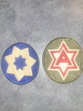 WW11 US Army 7th Service Command Patch - WW11 US Army 6th Service Patch picture
