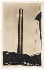 real photo Clarkdale AZ - Highest Stack In The World smelter mining antique RPPC picture