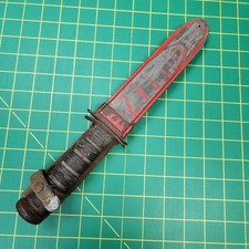 Vintage US NAVY WW II ERA MARK 2  Combat Knife 1940's possibly red metal sheath picture