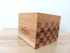 Shinola Detroit Wooden Watch Box Empty USA  Chessboard Design Magnetic Closure picture