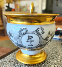 Antique French Porcelain Cup c1820 with Angels