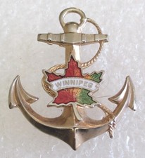 Vintage City of Winnipeg - Manitoba Canada Tourist Travel Souvenir Pin - Anchor picture