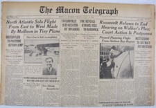 Vintage 1932 AUGUSTE PICCARD High Altitude Balloon Newspaper picture