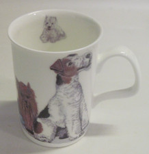 Vtg ROY KIRKHAM 2005 Dogs Galore TERRIER Fine Bone China Coffee Mug/Cup ENGLAND picture