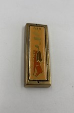vintage Mezuzah  METAL Brass Enamel GOLD COLORS picture