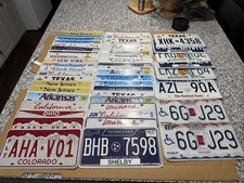 50 Used License Plates Mixed USA States Bulk Lot Crafts Garage Decor Art Tags picture