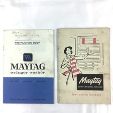 Maytag Conventional & Wringer Washer Instruction Booklets 1947 Vintage Manuals picture