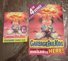 1986 Topps Garbage Pail Kids 4th Series Original Box All 48 Wax Packs & Poster picture
