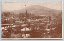 Staunton VA View from Reservoir Hill 1920 Scene Reproduction Postcard 1980 picture