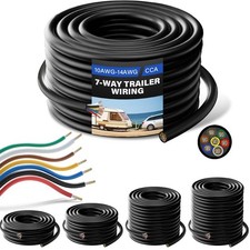 50 FT 10-14 AWG 7 Way Trailer Wiring Harness CCA 7 Wire Trailer Cable picture