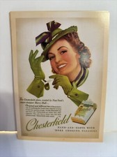Chesterfield Cigarettes 5.5” Postcard Print Ad Advertising Paper VINTAGE STYLE picture