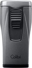 Colibri Monaco Triple Jet Flame Cigar Lighter - Metallic Charcoal Gray - New picture