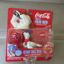 Vintage 1998 Coca Cola Polar World Crew Wind-Up Seal with Beach Ball. New picture