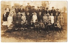 real photo Hecla SD - School Students Football antique postcard RPPC picture