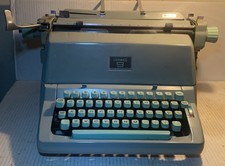 RARE Vintage HERMES AMBASSADOR B-1C Sea Foam Green Typewriter SWISS Made picture