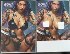 18+ adult comic books Hole In One Suki Cover B Nice/naughty Set Signed With Coa picture