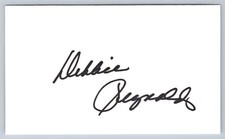 Debbie Reynolds Autograph Signed Card Actress Singer Hollywood Legend picture