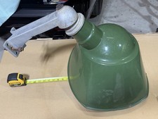 Vintage QUAD Chicago Porcelain Street Light Green 18” Industrial Gas Statio picture