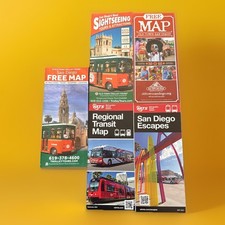5 Sets San Diego Official Map 2025 Discover San Diego Travel Brochures & Guides picture