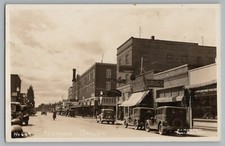 Redmond Oregon OR Street View Cars Signs Real Photo Postcard RPPC 1930s-40s picture