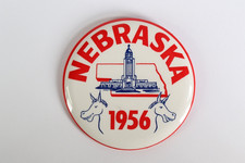 Rare 1956 Stevenson Nebraska Democratic Pinack Button picture