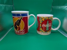 2 Vintage Ceramic Coca-Cola Drinking Mugs. picture