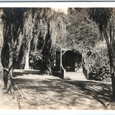c1910s Rose Bungalow & Drive to Dining Hall Real Photo RPPC Postcard Tree Path picture