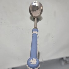 WEDGWOOD Pale Blue Jasperware Preserve Spoon Jam Light Classic Chariot England picture