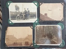Antique 1920s German Photo Album Weimar Republic Zeppelin Motorcycle Wedding picture