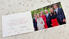 King Philippe & Queen Mathilde & Children of Belgium 2021-2022 Holiday Card picture