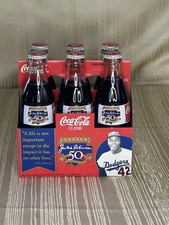 1997 Coca-Cola Jackie Robinson 50th Anniversary Dodgers Full Sealed 6 Pack picture