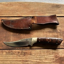 Vintage 1991 Royal Prestige Hunting Knife Fixed Blade Sheath Leather picture