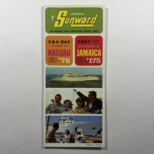 Vintage 1968 M/S Sunward Norwegian Cruise Ship Brochure Nassau Jamaica Deck Plan picture