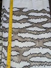 1 Yard Stroheim Azulejo Black Pearl Abstract Embroidery Linen Fabric New  picture