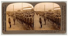 Black African American BUFFALO SOLDIERS WWI Army portrait stereoview picture