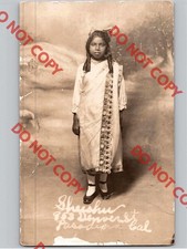 c1910 Black African Girl PHOTOGRAPHER ADVERTISING PASADENA CALIFORNIA CA RPPC picture