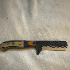 Handmade Steel Fixed Blade Knife Full Tang Wood Handle 2-3in Lanyard Hole picture