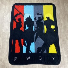 OFFICIAL RARE LICENSED RWBY THROW BLANKET ROOSTER TEETH TEAM RWBY OUT OF PRINT picture