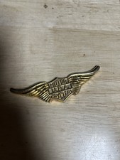 Rare Vintage HarleyDavidson Winged Motor Cycles Metal Badge Pin Emblem Motorcycl picture