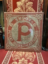Rare Antique 1920s Peter’s Cartridge Co. Felt Counter Pad Sign Authentic Shoot picture
