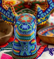Huichol Indians Vintage Beaded Deer  picture