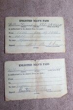 Original WW2 U.S. Army Soldiers Enlisted Mans Passes for PFC William Kennedy, Jr picture