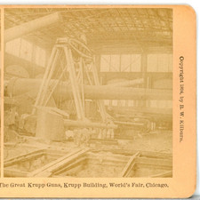 Chicago Columbian Worlds Fair, The Great Krupp Guns--Stereoview WF26 picture