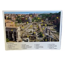 Roman Forum Rome Italy Vintage Postcard Aerial View Ruins Multiple Landmarks picture