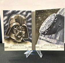 2024 Topps Star Wars Masterwork Darth Vader Death Star 1/1 Sketch Book Babbitt picture