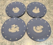 Set of 4 Wedgwood Blue Jasper 1776-1976 American Independence 8” Plates- SEE PIC picture